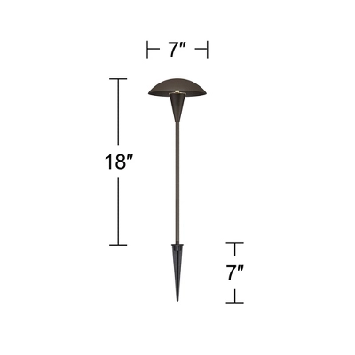 John Timberland Large Mushroom Bronze Finish LED Landscape Path Lights - Set Of 4 4 John Timberland Large Mushroom Bronze Finish LED Landscape Path Lights - Set Of 4 - Image 4