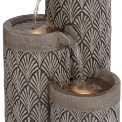 John Timberland Havara Rustic 3-Tier Cascading Columns Outdoor Floor Water Fountain With LED Light 26" For Yard Garden Patio Home Deck 10 John Timberland Havara Rustic 3-Tier Cascading Columns Outdoor Floor Water Fountain With LED Light 26" For Yard Garden Patio Home Deck -Modern Lighting Store GUEST 043c4c75 ebea 4b0a 95d8 12d013913b28