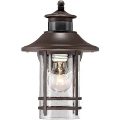 John Timberland Galt Outdoor Mission Wall Light Fixture Oil Rubbed Bronze Motion Sensor Dusk To Dawn 11 1/4" Seedy Glass For Post Exterior Barn Deck -Modern Lighting Store GUEST 0515dd8f f3eb 4799 9f49 a1d6c0865969