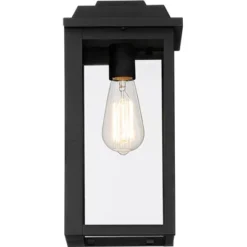 John Timberland Eastcrest Modern Outdoor Wall Light Fixture Textured Black 14" Clear Glass Panels For Post Exterior Barn Deck House Porch Yard Patio -Modern Lighting Store GUEST 08bd5159 521e 44c1 abc6 4d5ad890e4fb