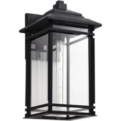 John Timberland North House Mission Outdoor Wall Light Fixture Matte Black Metal 19" Clear Glass For Post Exterior Barn Deck House Porch Yard Patio 9 John Timberland North House Mission Outdoor Wall Light Fixture Matte Black Metal 19" Clear Glass For Post Exterior Barn Deck House Porch Yard Patio -Modern Lighting Store GUEST 09bbb569 4809 4d3f a7e8 a20e2279a402