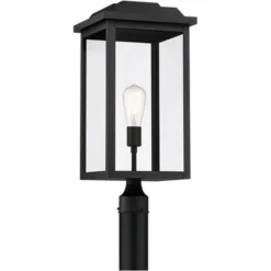 John Timberland Eastcrest Modern Outdoor Post Light Textured Black 22 1/2" Clear Glass Panels For Exterior Barn Deck House Porch Yard Patio Outside 8 John Timberland Eastcrest Modern Outdoor Post Light Textured Black 22 1/2" Clear Glass Panels For Exterior Barn Deck House Porch Yard Patio Outside -Modern Lighting Store GUEST 0af94481 aeec 49c4 ad47 b8bdd006b15e