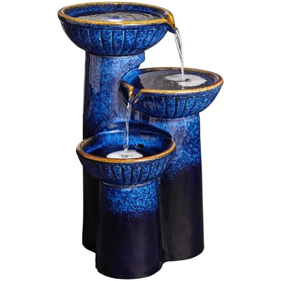 John Timberland Modern Outdoor Floor Water Fountain With Light LED 26 3/4" High Cascading Bowls For Yard Garden Patio Deck 7 John Timberland Modern Outdoor Floor Water Fountain With Light LED 26 3/4" High Cascading Bowls For Yard Garden Patio Deck - Image 7