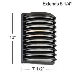 John Timberland Modern Outdoor Wall Light Fixtures Set Of 2 Black Grid 10" Frosted Glass For Post Exterior Barn Deck House Porch Yard Posts Patio Home -Modern Lighting Store GUEST 110c6f54 17be 486f b4ac 8d1a6565e54f