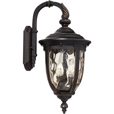 John Timberland Bellagio Vintage Rustic Outdoor Wall Light Fixture Bronze Downbridge 20 1/2" Champagne Hammered Glass For Post Exterior Barn House 6 John Timberland Bellagio Vintage Rustic Outdoor Wall Light Fixture Bronze Downbridge 20 1/2" Champagne Hammered Glass For Post Exterior Barn House - Image 6