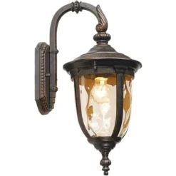John Timberland Bellagio Vintage Outdoor Wall Light Fixtures Set Of 2 Veranda Bronze Downbridge 16 1/2" Champagne Hammered Glass For Post Exterior -Modern Lighting Store GUEST 15239101 f319 4e97 bc1f 8f4199aaf2e1