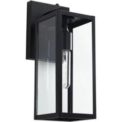 John Timberland Titan Modern Outdoor Wall Light Fixture Mystic Black Dusk To Dawn 14" Clear Glass For Post Exterior Barn Deck House Porch Yard Patio -Modern Lighting Store GUEST 18fc06fc 05cb 4717 be4d c8fd3273b123