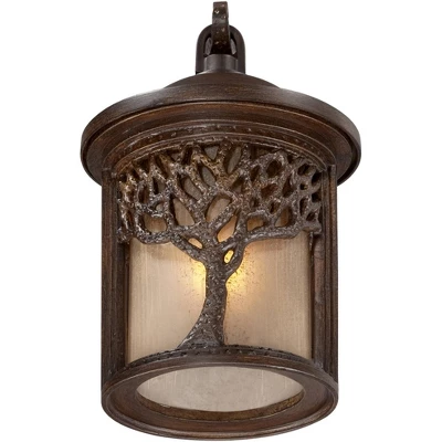 John Timberland Rustic Outdoor Wall Light Fixture Bronze 9 1/2" Tree Etched Glass Sconce For Exterior House Deck Patio Porch Lighting 3 John Timberland Rustic Outdoor Wall Light Fixture Bronze 9 1/2" Tree Etched Glass Sconce For Exterior House Deck Patio Porch Lighting - Image 3