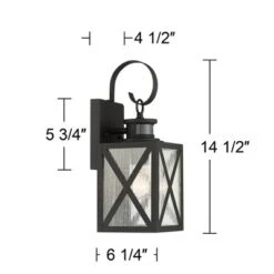 John Timberland Vintage Outdoor Wall Light Fixtures Set Of 2 Textured Black 14 1/2" Dusk To Dawn Motion Sensor For Exterior House -Modern Lighting Store GUEST 1cf4916c fd34 40a2 b749 a8aebaf00a39