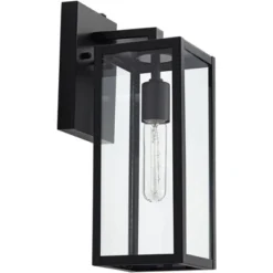 John Timberland Titan Modern Outdoor Wall Light Fixture Mystic Black Dusk To Dawn 14" Clear Glass For Post Exterior Barn Deck House Porch Yard Patio -Modern Lighting Store GUEST 1d124404 92b4 4a07 9429 21205dfcdf46