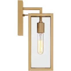 John Timberland Modern Outdoor Wall Light Fixture Soft Gold 14 1/4" Clear Glass For Exterior Barn Deck House Home Porch Yard Patio -Modern Lighting Store GUEST 2242454f f929 43f8 a3d2 7a8893bb4e2f
