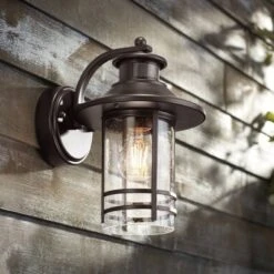 John Timberland Habitat Rustic Industrial Outdoor Wall Light Fixtures Set Of 2 Bronze Dusk To Dawn Motion Sensor 11 1/4" Seedy Glass For Exterior 10 John Timberland Habitat Rustic Industrial Outdoor Wall Light Fixtures Set Of 2 Bronze Dusk To Dawn Motion Sensor 11 1/4" Seedy Glass For Exterior -Modern Lighting Store GUEST 2251ba30 d540 4e3f 8f41 6cc4c3b4f650