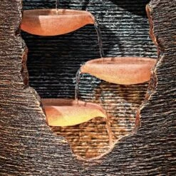 John Timberland Seven Cascade Rustic Outdoor Floor Water Fountain With LED Light 35" For Yard Garden Patio Home Deck Porch House Exterior Balcony -Modern Lighting Store GUEST 25203c62 810f 4c71 a060 0624f7aa0ba3