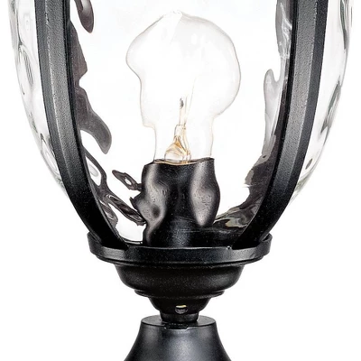 John Timberland Bellagio Vintage Rustic Outdoor Post Light Black 21" Clear Hammered Glass For Exterior Barn Deck Post Light House Porch Yard Patio 2 John Timberland Bellagio Vintage Rustic Outdoor Post Light Black 21" Clear Hammered Glass For Exterior Barn Deck Post Light House Porch Yard Patio - Image 2