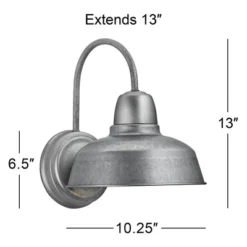 John Timberland Rustic Industrial Farmhouse Outdoor Barn Light Fixture Galvanized Gooseneck Arm 13" For Exterior Barn Deck House Porch Yard Patio Roof 10 John Timberland Rustic Industrial Farmhouse Outdoor Barn Light Fixture Galvanized Gooseneck Arm 13" For Exterior Barn Deck House Porch Yard Patio Roof -Modern Lighting Store GUEST 29325eda fcdc 4082 b041 8b1cfaf94cf6