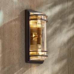John Timberland Habitat Modern Outdoor Wall Light Fixture Bronze Warm Brass 16" Clear Glass For Post Exterior Barn Deck House Porch Yard Patio Home 14 John Timberland Habitat Modern Outdoor Wall Light Fixture Bronze Warm Brass 16" Clear Glass For Post Exterior Barn Deck House Porch Yard Patio Home -Modern Lighting Store GUEST 2bfa7da2 ca6d 42a9 b552 39e1401995fc
