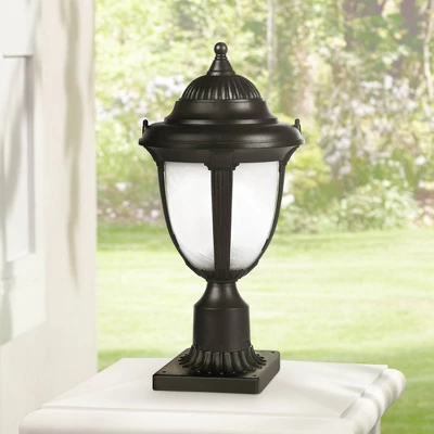 John Timberland Casa Sorrento Rustic Outdoor Post Light Pier Mount Fixture Black 16 3/4" Marbleized Glass For Exterior Barn Deck House Porch Yard Home 1 John Timberland Casa Sorrento Rustic Outdoor Post Light Pier Mount Fixture Black 16 3/4" Marbleized Glass For Exterior Barn Deck House Porch Yard Home
