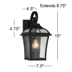 John Timberland Mosconi Rustic Outdoor Wall Lights Fixture Set Of 2 Textured Black 15" Clear Seedy Glass For Post Exterior Barn Deck House Porch Yard 13 John Timberland Mosconi Rustic Outdoor Wall Lights Fixture Set Of 2 Textured Black 15" Clear Seedy Glass For Post Exterior Barn Deck House Porch Yard -Modern Lighting Store GUEST 2dcdfe0d 1b11 461f 947f 932df6bc576e