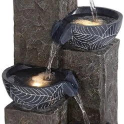 John Timberland Bali Rustic 4-Tier Cascading Bowls Outdoor Floor Water Fountain With LED Light 32 3/4" For Yard Garden Patio Home Deck 10 John Timberland Bali Rustic 4-Tier Cascading Bowls Outdoor Floor Water Fountain With LED Light 32 3/4" For Yard Garden Patio Home Deck -Modern Lighting Store GUEST 3156a691 244d 47ce 99f3 29e809e6ce70