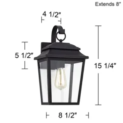 John Timberland Bellis Verde Rustic Outdoor Wall Light Fixture Texturized Black 15 1/4" Clear Glass For Post Exterior Barn Deck House Porch Yard Home -Modern Lighting Store GUEST 33d82e42 28a2 4821 a169 fc27d8b5154b