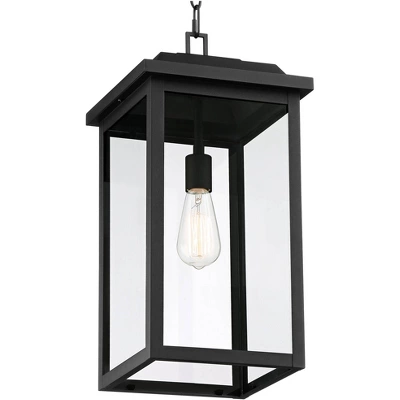 John Timberland Eastcrest Modern Outdoor Hanging Light Textured Black 21 1/2" Clear Glass For Post Exterior Barn Deck House Porch Yard Patio Outside 2 John Timberland Eastcrest Modern Outdoor Hanging Light Textured Black 21 1/2" Clear Glass For Post Exterior Barn Deck House Porch Yard Patio Outside - Image 2