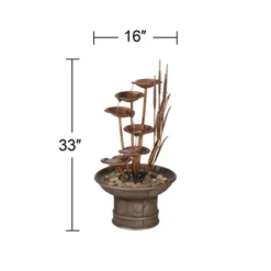 John Timberland Water Lilies And Cat Tails Rustic Cascading Outdoor Floor Water Fountain 33" For Yard Garden Patio Home Deck Porch House Exterior Roof 12 John Timberland Water Lilies And Cat Tails Rustic Cascading Outdoor Floor Water Fountain 33" For Yard Garden Patio Home Deck Porch House Exterior Roof -Modern Lighting Store GUEST 370ac0a9 eedc 4a9c b66e 68dde07c372f