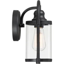 John Timberland Rustic Farmhouse Outdoor Wall Light Fixtures Set Of 2 Black 10 1/4" Clear Glass For Exterior Barn Deck House Porch Yard Patio Outside -Modern Lighting Store GUEST 3768df9d aece 449a a535 81fd57ccdbbc