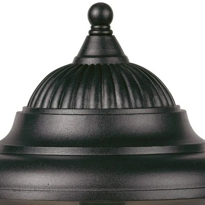 John Timberland Casa Sorrento Rustic Outdoor Post Light Pier Mount Fixture Black 16 3/4" Marbleized Glass For Exterior Barn Deck House Porch Yard Home 2 John Timberland Casa Sorrento Rustic Outdoor Post Light Pier Mount Fixture Black 16 3/4" Marbleized Glass For Exterior Barn Deck House Porch Yard Home - Image 2
