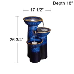 John Timberland Modern Outdoor Floor Water Fountain With Light LED 26 3/4" High Cascading Bowls For Yard Garden Patio Deck 12 John Timberland Modern Outdoor Floor Water Fountain With Light LED 26 3/4" High Cascading Bowls For Yard Garden Patio Deck -Modern Lighting Store GUEST 41335a98 f230 458d 98ac c362fe5bf54c