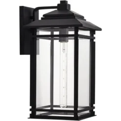 John Timberland North House Mission Outdoor Wall Light Fixture Matte Black Metal 19" Clear Glass For Post Exterior Barn Deck House Porch Yard Patio 11 John Timberland North House Mission Outdoor Wall Light Fixture Matte Black Metal 19" Clear Glass For Post Exterior Barn Deck House Porch Yard Patio -Modern Lighting Store GUEST 426d4364 2a2d 40f1 bc10 2dc6d72919c0