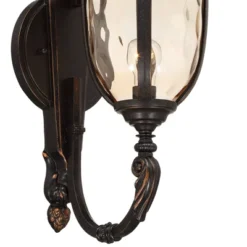John Timberland Bellagio Vintage Rustic Outdoor Wall Light Fixture Veranda Bronze 26" Amber Hammered Glass For Post Exterior Barn Deck House Porch -Modern Lighting Store GUEST 458b7925 1fd6 4b60 92df a0604be31626