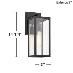 John Timberland Modern Outdoor Wall Light Fixture Mystic Black 14 1/4" Clear Glass Panel For Exterior Barn Deck House Porch Yard Patio Outside Garage 13 John Timberland Modern Outdoor Wall Light Fixture Mystic Black 14 1/4" Clear Glass Panel For Exterior Barn Deck House Porch Yard Patio Outside Garage -Modern Lighting Store GUEST 45b67492 c57e 428e 85b4 2a9a0f3750f8