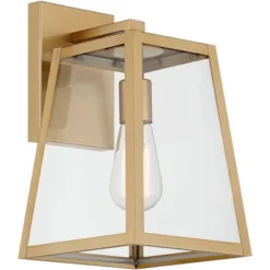 John Timberland Arrington Modern Outdoor Wall Light Fixtures Set Of 2 Soft Gold Metal 13" Clear Glass For Post Exterior Barn Deck House Porch Yard -Modern Lighting Store GUEST 47774164 b41d 4d7e b34b 79063044490d 1