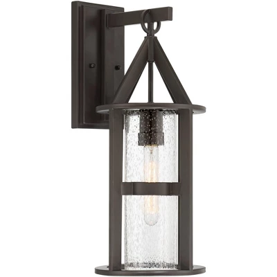 John Timberland Argentine Modern Industrial Outdoor Wall Light Fixture Bronze Metal 21" Clear Seedy Glass For Post Exterior Barn Deck House Porch Yard 5 John Timberland Argentine Modern Industrial Outdoor Wall Light Fixture Bronze Metal 21" Clear Seedy Glass For Post Exterior Barn Deck House Porch Yard - Image 5