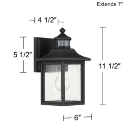 John Timberland Moray Bay Mission Outdoor Wall Light Fixture Black Motion Sensor Dusk To Dawn 11 1/2" Seedy Glass For Post Exterior Barn Deck House 13 John Timberland Moray Bay Mission Outdoor Wall Light Fixture Black Motion Sensor Dusk To Dawn 11 1/2" Seedy Glass For Post Exterior Barn Deck House -Modern Lighting Store GUEST 4aa47e11 fc58 441c 8bb7 ec58b46cef69