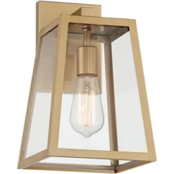 John Timberland Arrington Modern Outdoor Wall Light Fixture Soft Gold Metal 13" Clear Glass For Post Exterior Barn Deck House Porch Yard Posts Patio -Modern Lighting Store GUEST 4d64d6a4 07a3 47a9 84da 7be19ab990d7