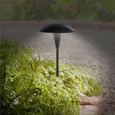 John Timberland Large Mushroom 18" High Black Low Voltage LED Path Light 3 John Timberland Large Mushroom 18" High Black Low Voltage LED Path Light - Image 3
