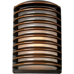 John Timberland Modern Industrial Outdoor Wall Light Fixture Rubbed Bronze Grid 10" Frosted Glass For Post Exterior Barn Deck House Porch Yard Patio -Modern Lighting Store GUEST 507a026e d939 4680 babf 0969e854a35a