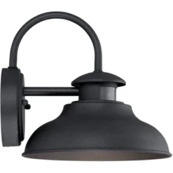 John Timberland Midland Industrial Outdoor Wall Light Fixture Black Motion Sensor Dusk To Dawn 9" For Post Exterior Barn Deck House Porch Yard Patio -Modern Lighting Store GUEST 537f12f5 0210 4c22 860b 5df0d53c03e9