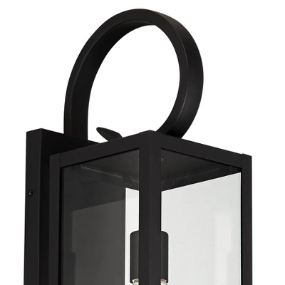 John Timberland Modern Outdoor Wall Light Fixture Deep Black 21" Clear Glass For Post Exterior Barn Deck House Porch Yard Patio 2 John Timberland Modern Outdoor Wall Light Fixture Deep Black 21" Clear Glass For Post Exterior Barn Deck House Porch Yard Patio - Image 2