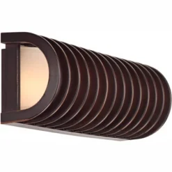 John Timberland Modern Outdoor Wall Light Fixture Rubbed Bronze Grid 16 3/4" Frosted Glass Cylinder For Exterior Porch Patio -Modern Lighting Store GUEST 5526915d 3829 4a1f 8336 85555596fe5f