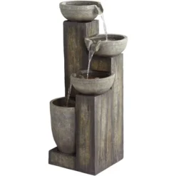 John Timberland Four Tier Rustic Cascading Outdoor Floor Water Fountain With LED Light 40 1/2" For Yard Garden Patio Home Deck Porch House Roof 15 John Timberland Four Tier Rustic Cascading Outdoor Floor Water Fountain With LED Light 40 1/2" For Yard Garden Patio Home Deck Porch House Roof -Modern Lighting Store GUEST 5627c763 c71e 4d7a a66d b11290d04577