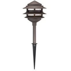 Modern Lighting Store 18 John Timberland Pagoda Complete Outdoor 9-Piece LED Landscape Lighting Set