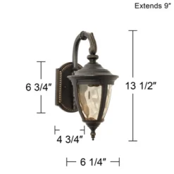 John Timberland Vintage Outdoor Wall Light LED Fixtures Set Of 2 Bronze 13 1/2" Champagne Glass For Exterior House Porch Patio -Modern Lighting Store GUEST 5887038f d6d0 46ab 92d6 842b7e8df347 1