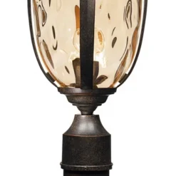 John Timberland Bellagio Rustic Outdoor Post Light Veranda Bronze 21" Hammered Glass For Exterior Barn Deck Post Light House Porch Yard Patio Home -Modern Lighting Store GUEST 5c7804b5 549a 4d2e 94ed 69cbe2935336