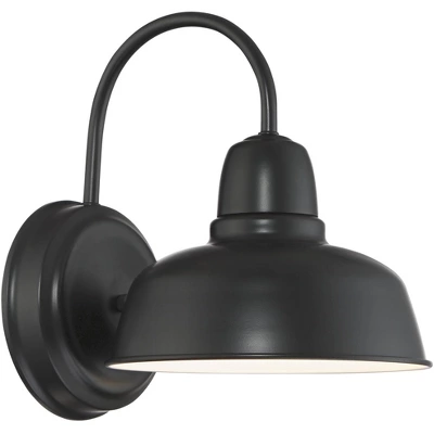 John Timberland Urban Barn Rustic Industrial Farmhouse Outdoor Wall Light Fixtures Set Of 2 Black Gooseneck Arm 11 1/4" For Post Exterior Barn Deck 6 John Timberland Urban Barn Rustic Industrial Farmhouse Outdoor Wall Light Fixtures Set Of 2 Black Gooseneck Arm 11 1/4" For Post Exterior Barn Deck - Image 6