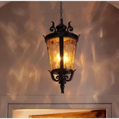 John Timberland Casa Marseille Vintage Rustic Outdoor Hanging Light Veranda Bronze Scroll 26 1/4" Champagne Water Glass For Post Exterior Barn Deck -Modern Lighting Store GUEST 5e2c49fa 948a 4ed1 ae6b 6029caffca01