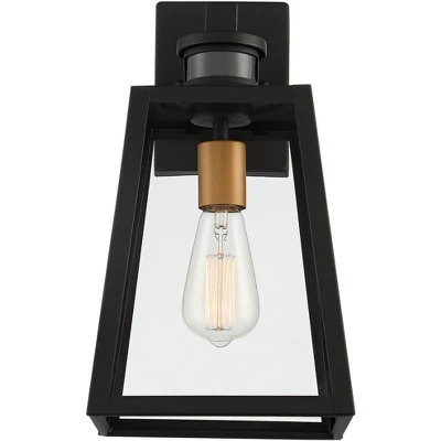 John Timberland Arrington Modern Outdoor Wall Light Fixtures Set Of 2 Black Motion Sensor 14 3/4" Clear Glass For Post Exterior Barn Deck House Porch 3 John Timberland Arrington Modern Outdoor Wall Light Fixtures Set Of 2 Black Motion Sensor 14 3/4" Clear Glass For Post Exterior Barn Deck House Porch - Image 3