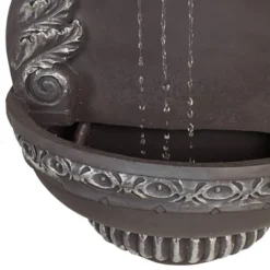 John Timberland Tivoli Grey Ornate Rustic Outdoor 2 Tier Outdoor Wall Water Fountain 33" For Yard Backyard Garden Patio Home Deck Porch House Exterior -Modern Lighting Store GUEST 64d5b967 e3c4 4774 a5a4 9b1924796d06