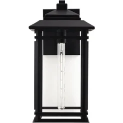 John Timberland North House Mission Outdoor Wall Light Fixture Matte Black Metal 19" Clear Glass For Post Exterior Barn Deck House Porch Yard Patio 10 John Timberland North House Mission Outdoor Wall Light Fixture Matte Black Metal 19" Clear Glass For Post Exterior Barn Deck House Porch Yard Patio -Modern Lighting Store GUEST 6588655d 27ad 49a3 aef2 726d1d274091